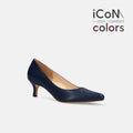 2024AW：iCoN COLORS：ポインテッドトゥ スムース パンプス（C57173）ネイビー/mamian（マミアン）