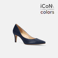 2024AW：iCoN COLORS：ポインテッドトゥ スムース パンプス（C76533）ネイビー/mamian（マミアン）