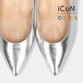 15%OFF：2025SS：iCoN COLORS：ポインテッドトゥ スムース パンプス（C57173）シルバー/mamian（マミアン）