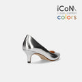 15%OFF：2025SS：iCoN COLORS：ポインテッドトゥ スムース パンプス（C57173）シルバー/mamian（マミアン）