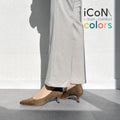 30%OFF：iCoN COLORS：ポインテッドトゥ スエード パンプス（C57172）トープS/mamian（マミアン）