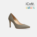 30%OFF：iCoN COLORS：ポインテッドトゥ スエード パンプス（C9042）グレージュS/mamian（マミアン）