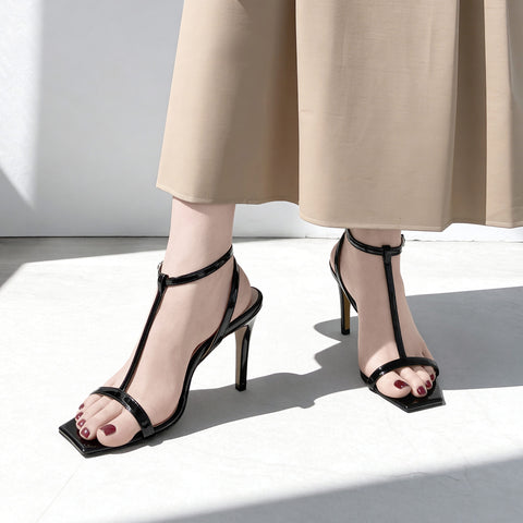 15% OFF: 2024SS: T-Strap Sandals (3588) Black E