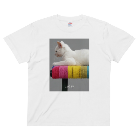 urday【Animal／White Cat／G】フォトTシャツ（1143866）ホワイト/urday（マミアン）