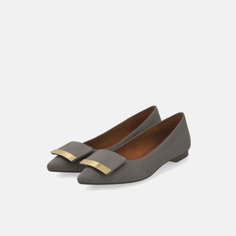 2023SS: Accent Buckle Flat Shoes (m17006) Black