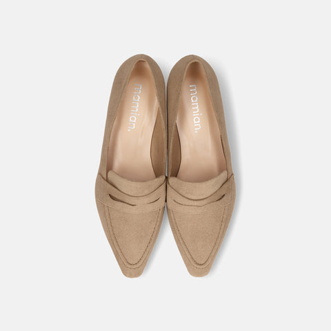 予約：2026SS：スクエアトゥローファー（m18016）ベージュS/mamian（マミアン）