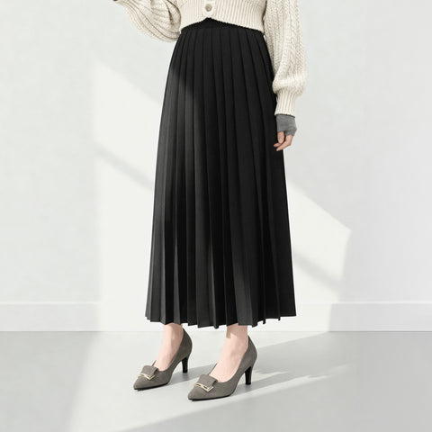 2025AW：バックルリボン付き アーモンドトゥ パンプス（lt7001）チャコールS/mamian（マミアン）