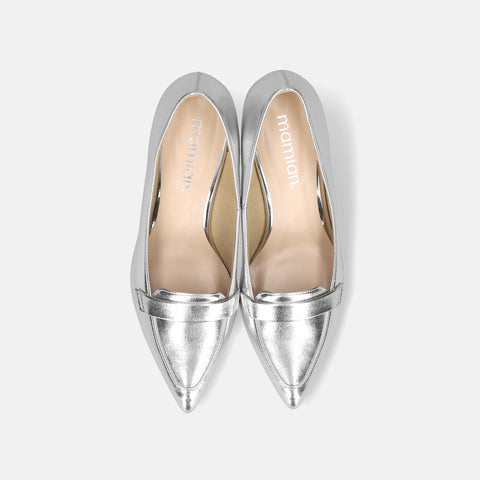 10% OFF: 2024SSBI: Loafer style pumps (5725) Silver