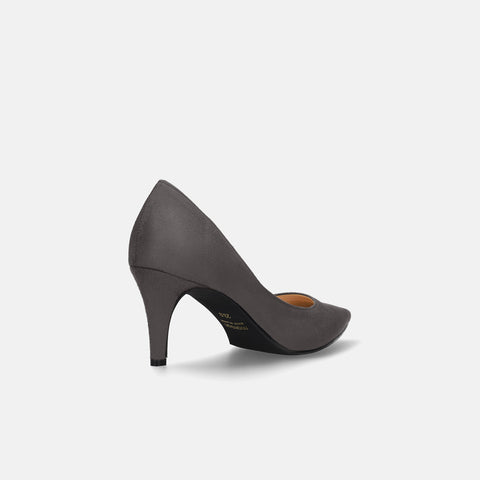 15% OFF: iCoN COLORS: Pointed toe suede pumps (C76532) Charcoal S