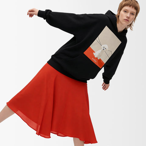 予約：urday【dog】アートワークスウェットプルパーカ（u-a-spk-0001-10）ブラック